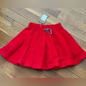Mini Boden NWT Girls’ 4-5Y Twirly Liberty Floral-Lined Pleated Red Cord Skirt